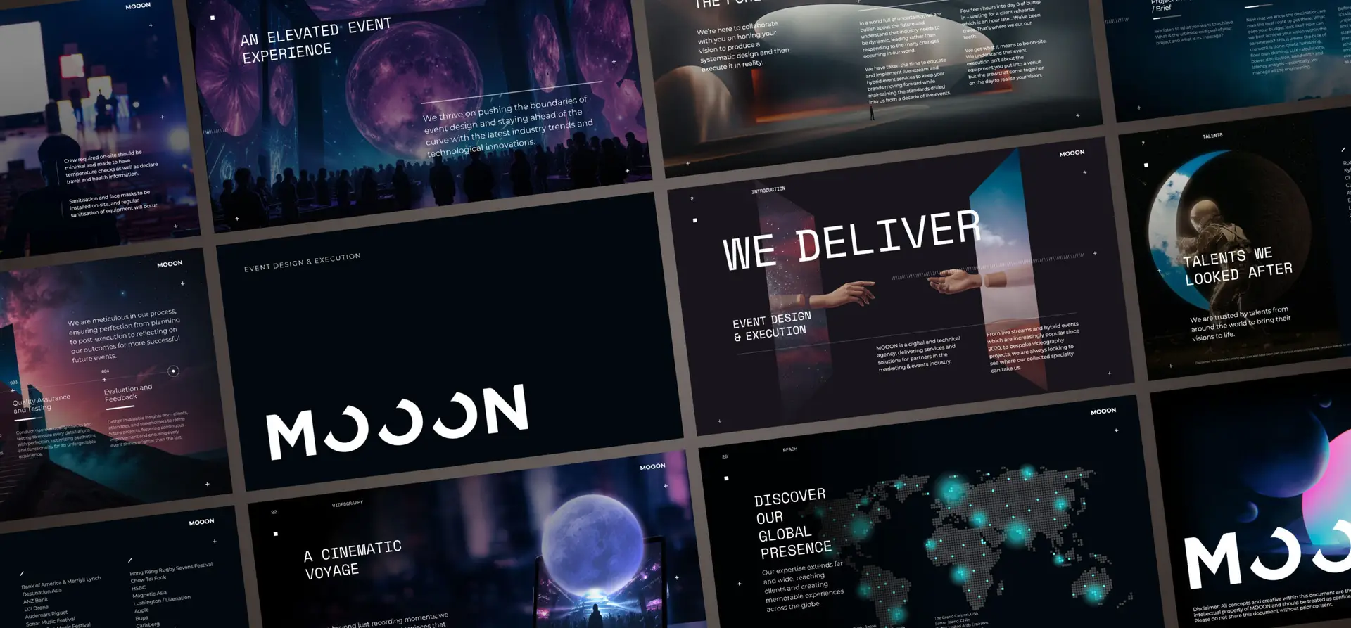 Beautiful, modern and immersive marketing pitch deck featuring the best presentation design by a leading pitch deck design agency